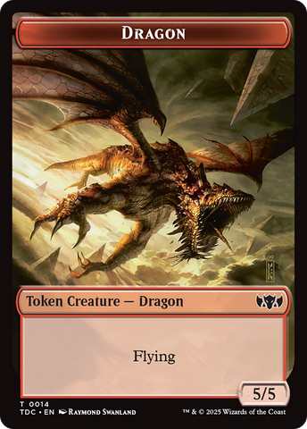 Frog Lizard // Dragon (0014) Double-Sided Token [Tarkir: Dragonstorm Commander Tokens]