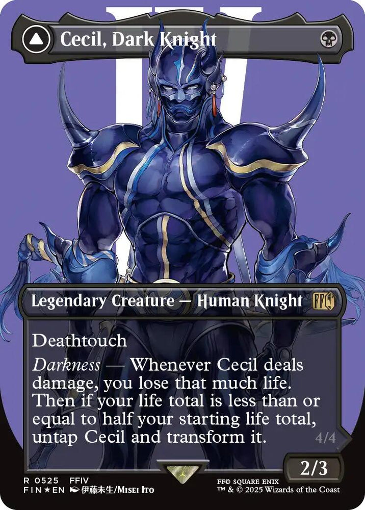 Cecil, Dark Knight // Cecil, Redeemed Paladin (Borderless) (Surge Foil) [FINAL FANTASY]