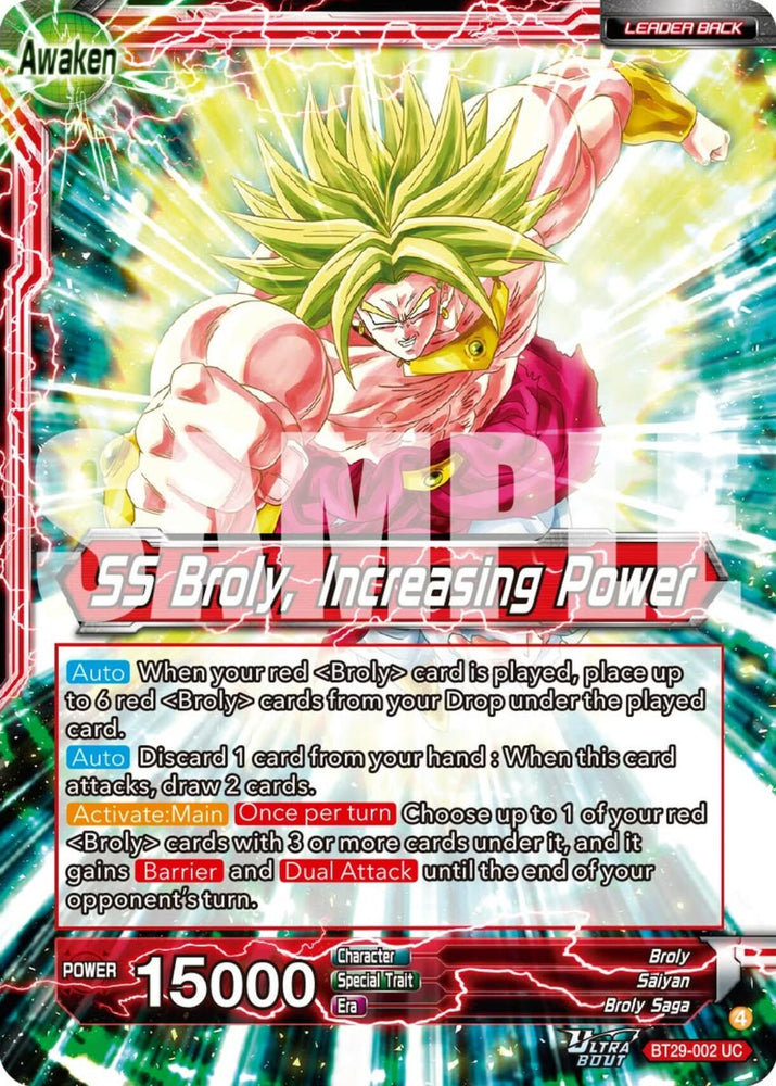 Broly // SS Broly, Increasing Power (BT29-002) [Fearsome Rivals]