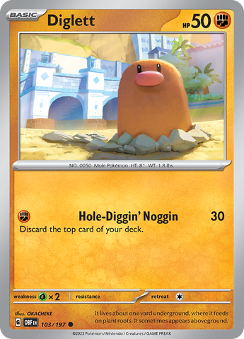 Diglett (103/197) [Scarlet & Violet: Obsidian Flames]