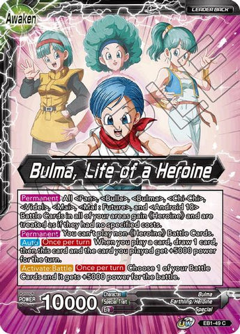 Bulma // Bulma, Life of a Heroine (EB1-49) [Battle Evolution Booster]