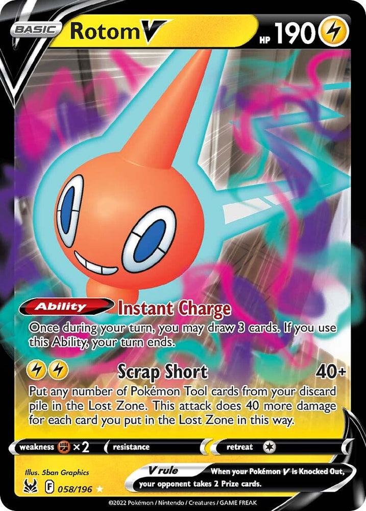 Rotom V (058/196) [Sword & Shield: Lost Origin]