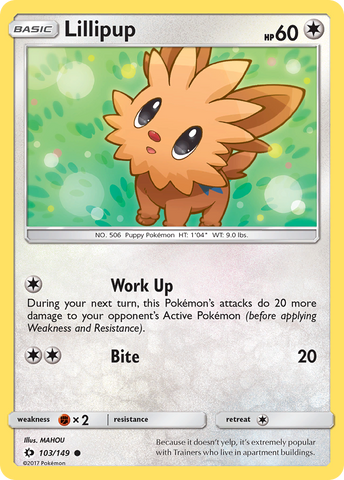 Lillipup (103/149) [Sun & Moon: Base Set]