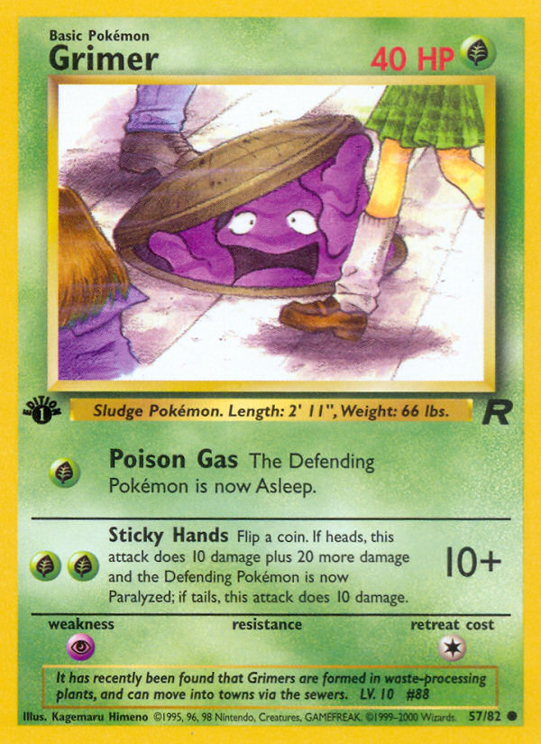 POKEMON store ROCKET 1ST EDITION GRIMER 57/82