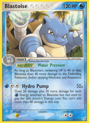 Blastoise (14/100) (Theme Deck Exclusive) [EX: Crystal Guardians]