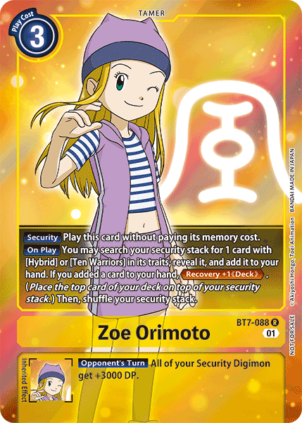 Zoe Orimoto [BT7-088] (Alternative Art - Box Topper) [Next Adventure]