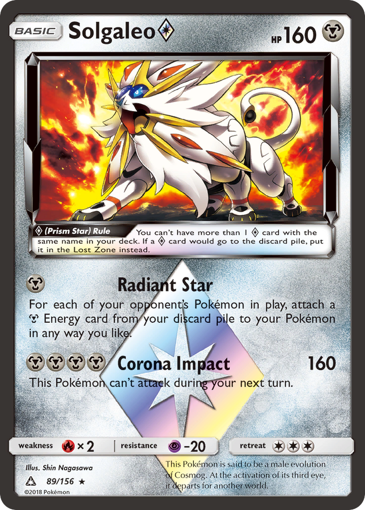 Solgaleo (89/156) (Prism Star) [Sun & Moon: Ultra Prism]