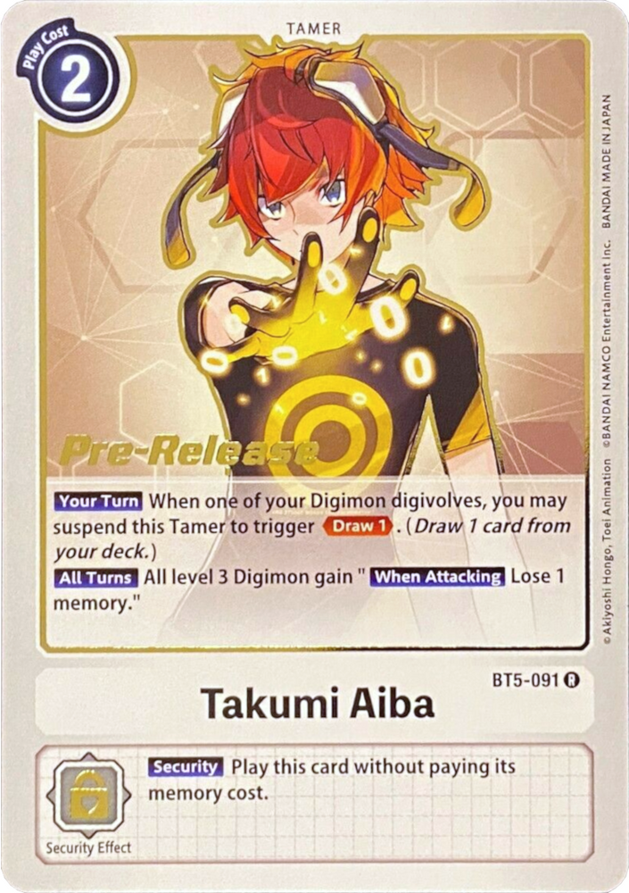 Takumi Aiba [BT5-091] [Battle of Omni Pre-Release Promos]