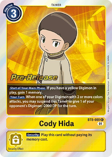 Cody Hida [BT8-089] [New Awakening Pre-Release Cards]