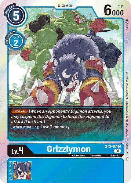 Grizzlymon [ST2-07] (Official Tournament Pack Vol.4) [Starter Deck: Cocytus Blue Promos]