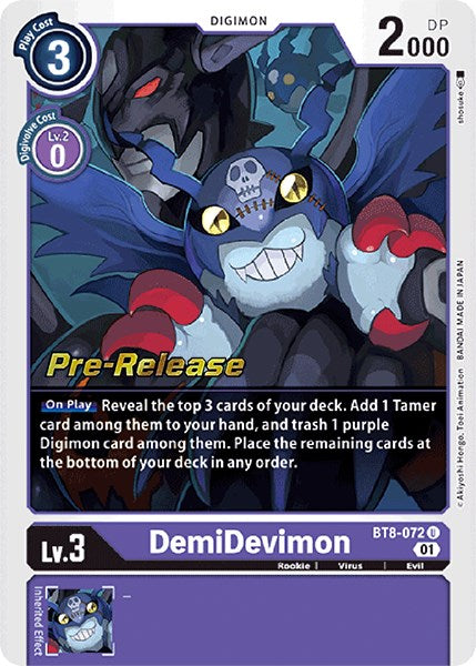 DemiDevimon [BT8-072] [New Awakening Pre-Release Cards]