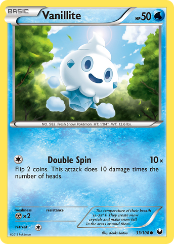 Vanillite (33/108) [Black & White: Dark Explorers]