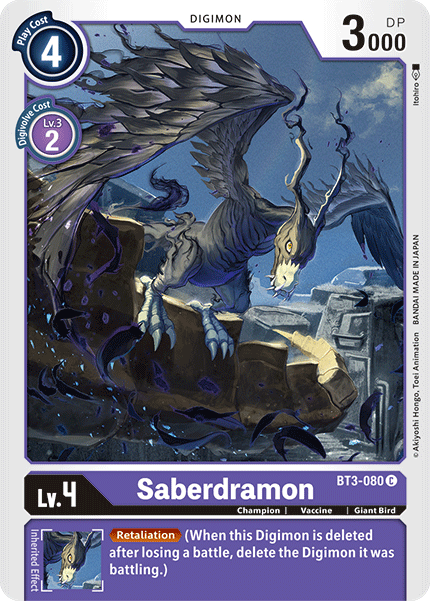 Saberdramon [BT3-080] [Release Special Booster Ver.1.5]