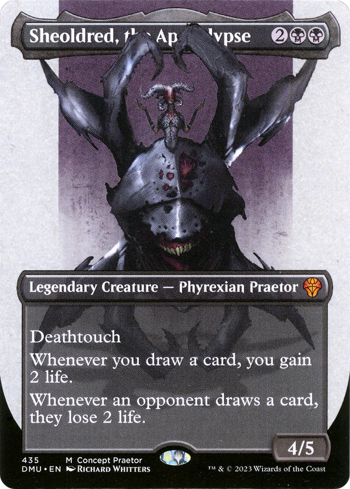 Sheoldred, the Apocalypse (Borderless Concept Praetors) [Phyrexia: All Will  Be One]