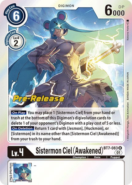 Sistermon Ciel (Awakened) [BT7-083] [Next Adventure Pre-Release Cards]
