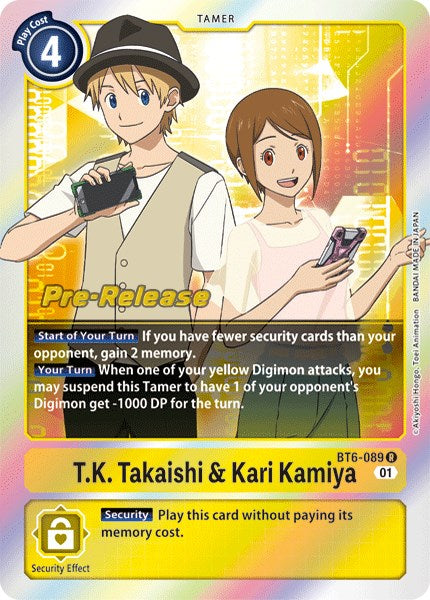 T.K. Takaishi & Kari Kamiya [BT6-089] [Double Diamond Pre-Release Cards]