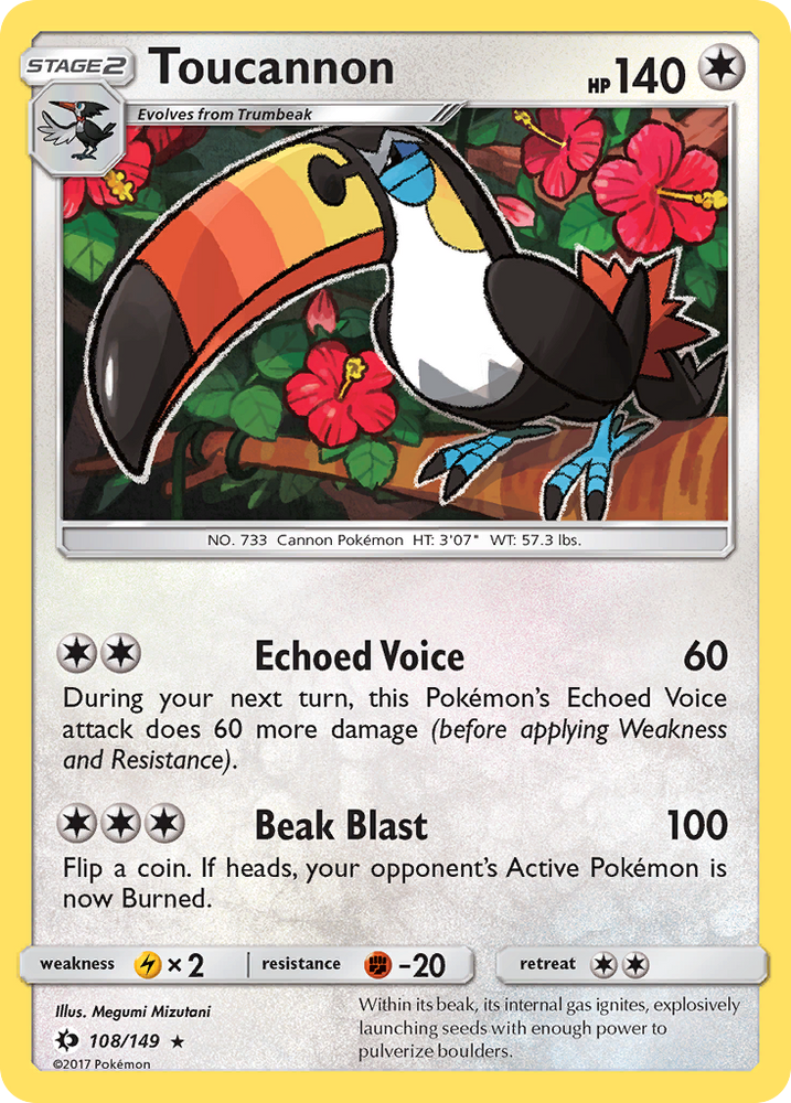 Toucannon (108/149) [Sun & Moon: Base Set]