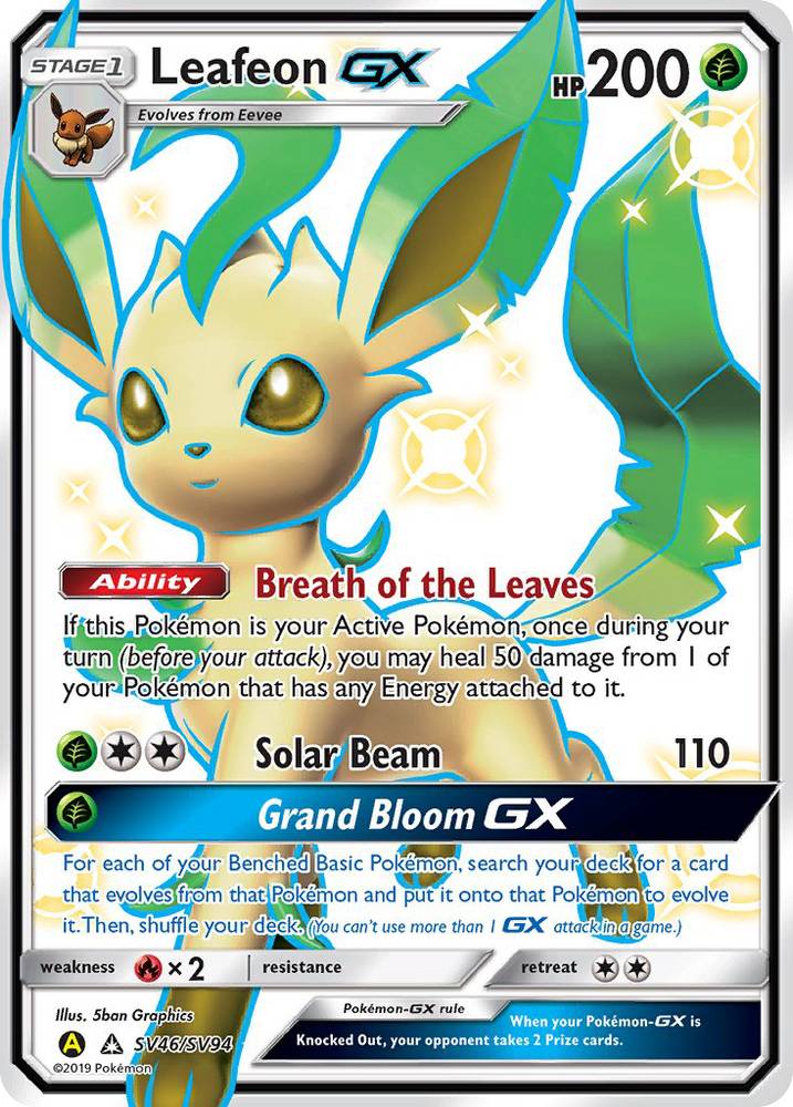 Leafeon GX (SV46/SV94) [Sun & Moon: Hidden Fates - Shiny Vault]