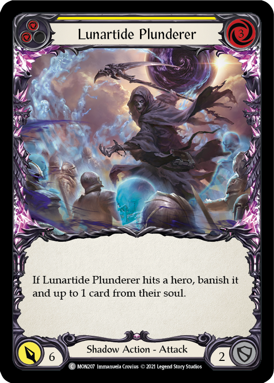 Lunartide Plunderer (Yellow) [MON207-RF] (Monarch)  1st Edition Rainbow Foil