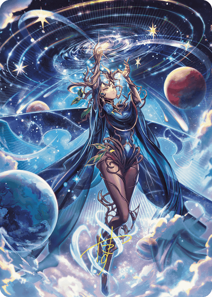 Omniscience Anime Art Card (Gold-Stamped Signature) [Wilds of Eldraine Art Series]